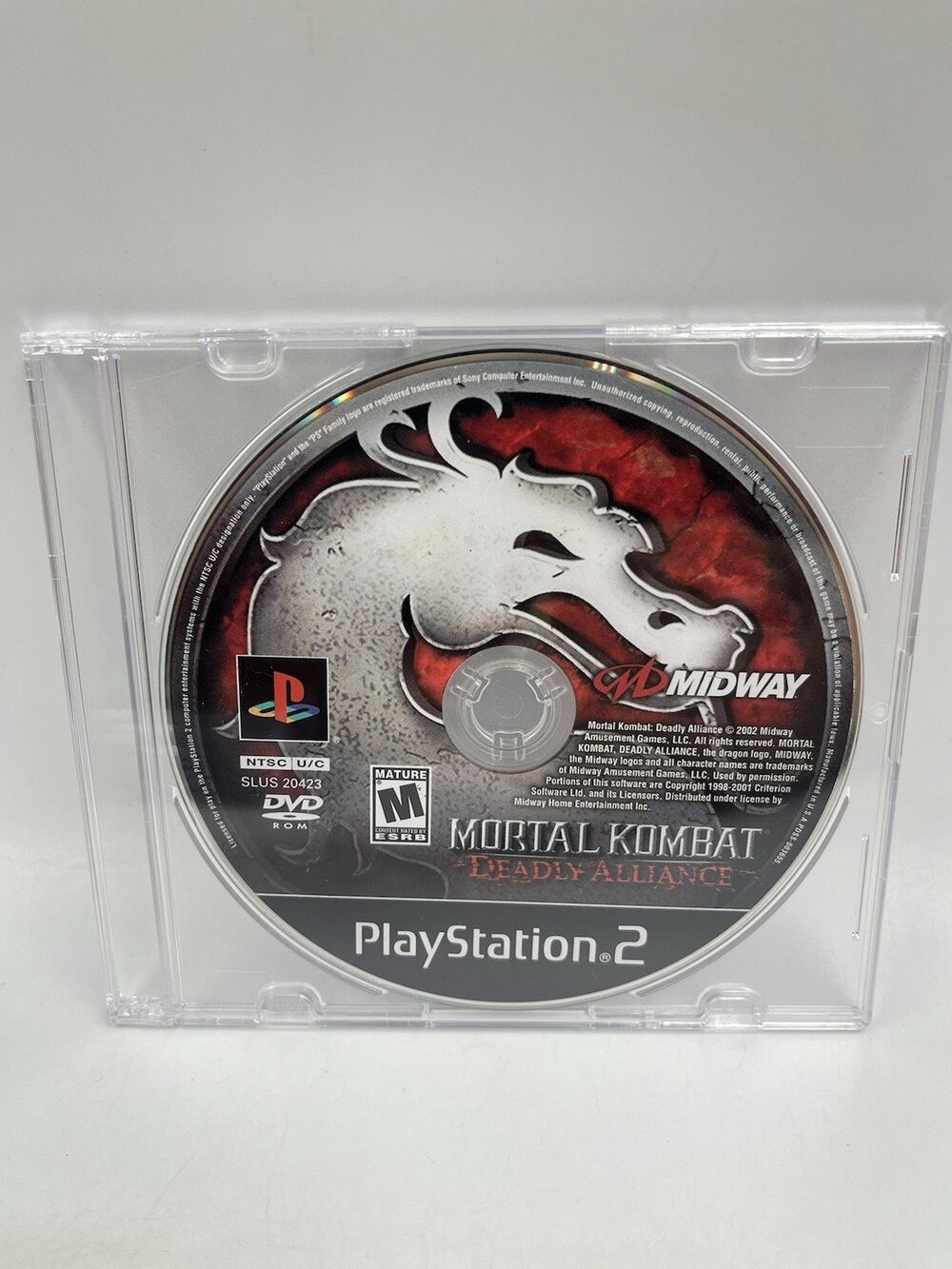 Mortal Kombat: Deadly Alliance PS2 PlayStation 2 Disc Only Black Label